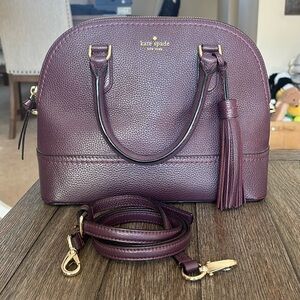 Kate Spade New York Carli McCall Street Leather Satchel Mahognay